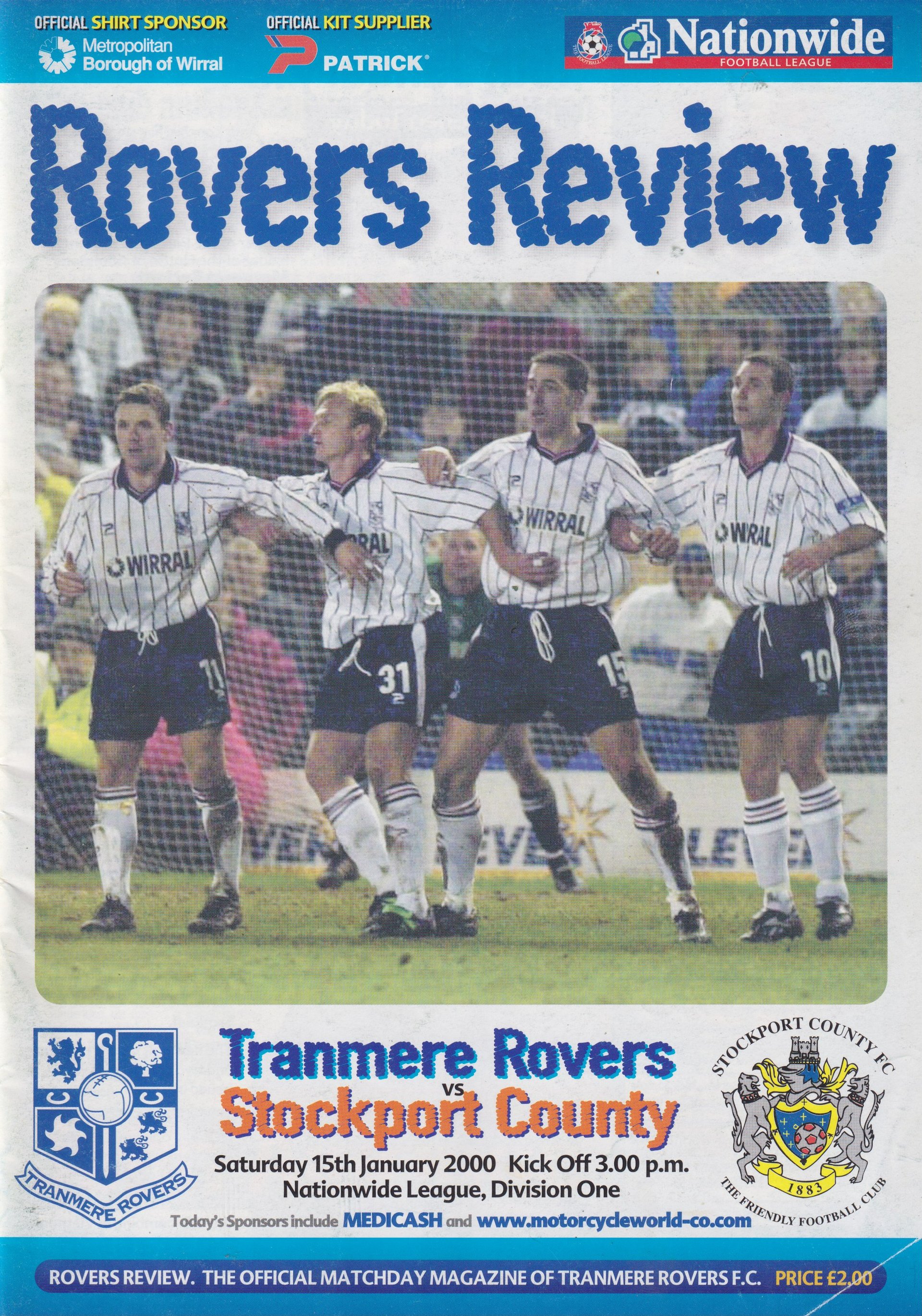 Tranmere Rovers v Stockport County match programme